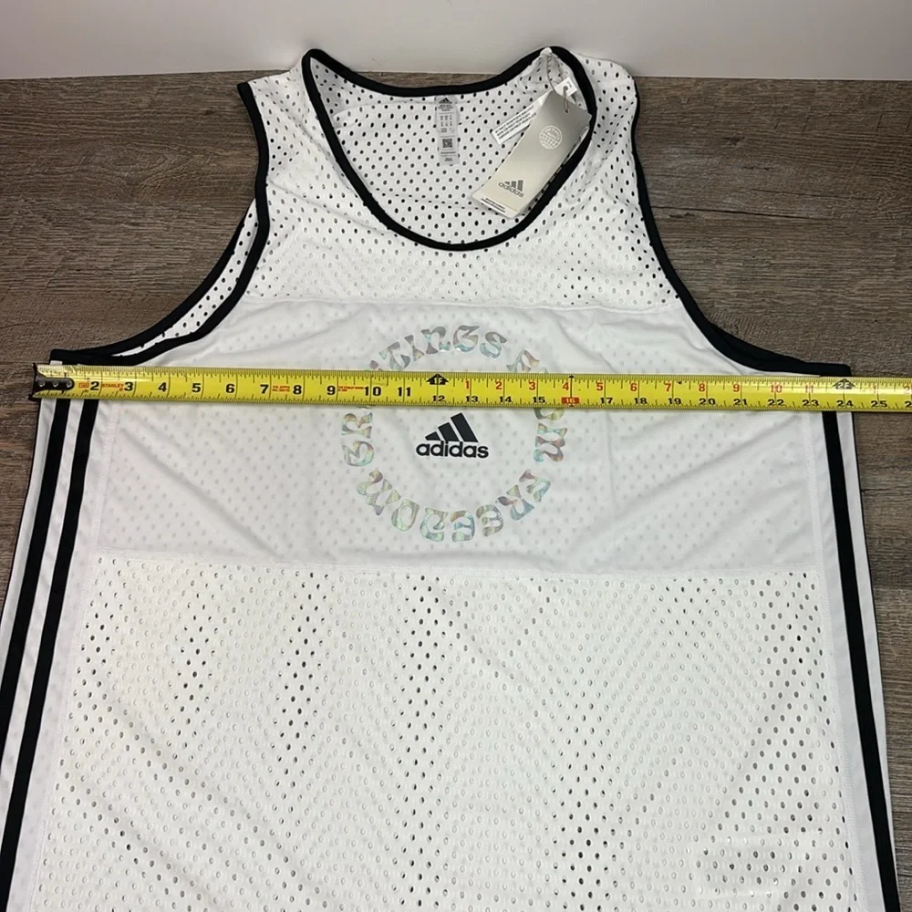 NEW MEN'S ADIDAS BREAK THE NORM TANK TOP IN WHITE XL
